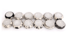 Pack of 12 Ceramic Black & White Crackle Tealights - Price Crash Furniture