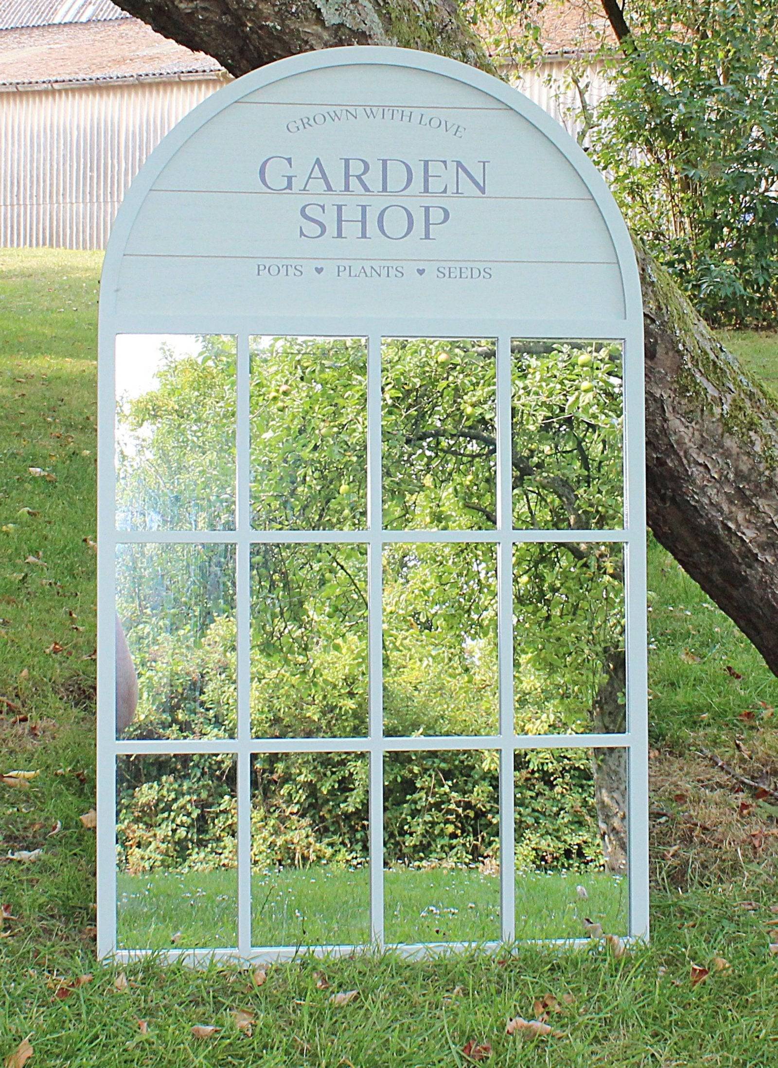 Potting Shed Mirror, Green, 60x100cm - Price Crash Furniture