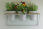 Potting Shed Triple Plant Pot Shelf, Green - Price Crash Furniture