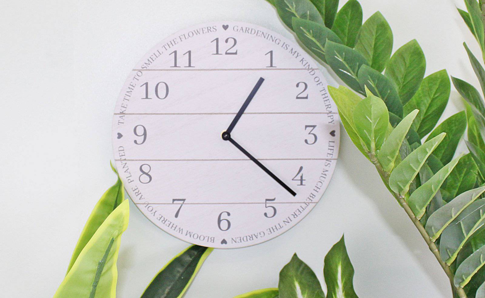 Potting Shed Wall Clock in Rustic White - Price Crash Furniture