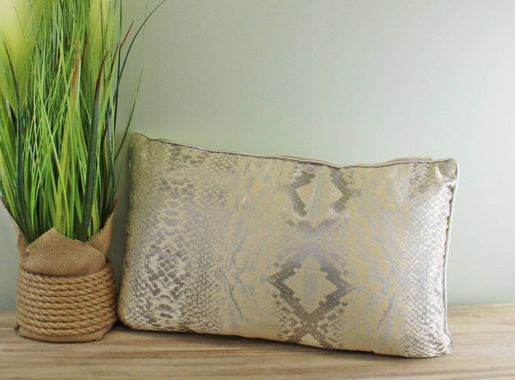 Rectangular Scatter Cushion, Snake Print Design, 30x50cm - Price Crash Furniture
