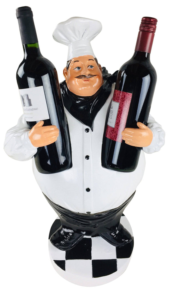 Resin Chef Double Wine Bottle Holder 60cm - Price Crash Furniture