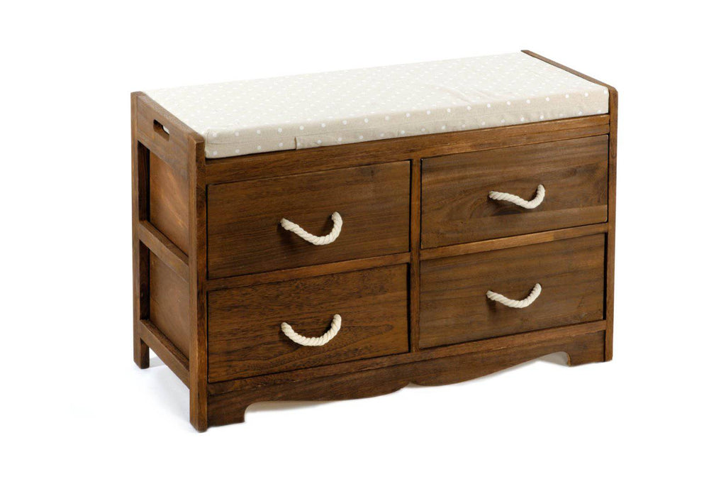 Revesby 4 Drawer Storage Bench 76 x 33 x 51 cm - Price Crash Furniture