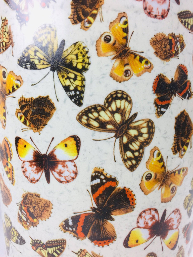 Round Coloured Butterflies Umbrella Stand 46cm - Price Crash Furniture