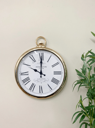 Round Copper Wall Clock 42cm - Price Crash Furniture