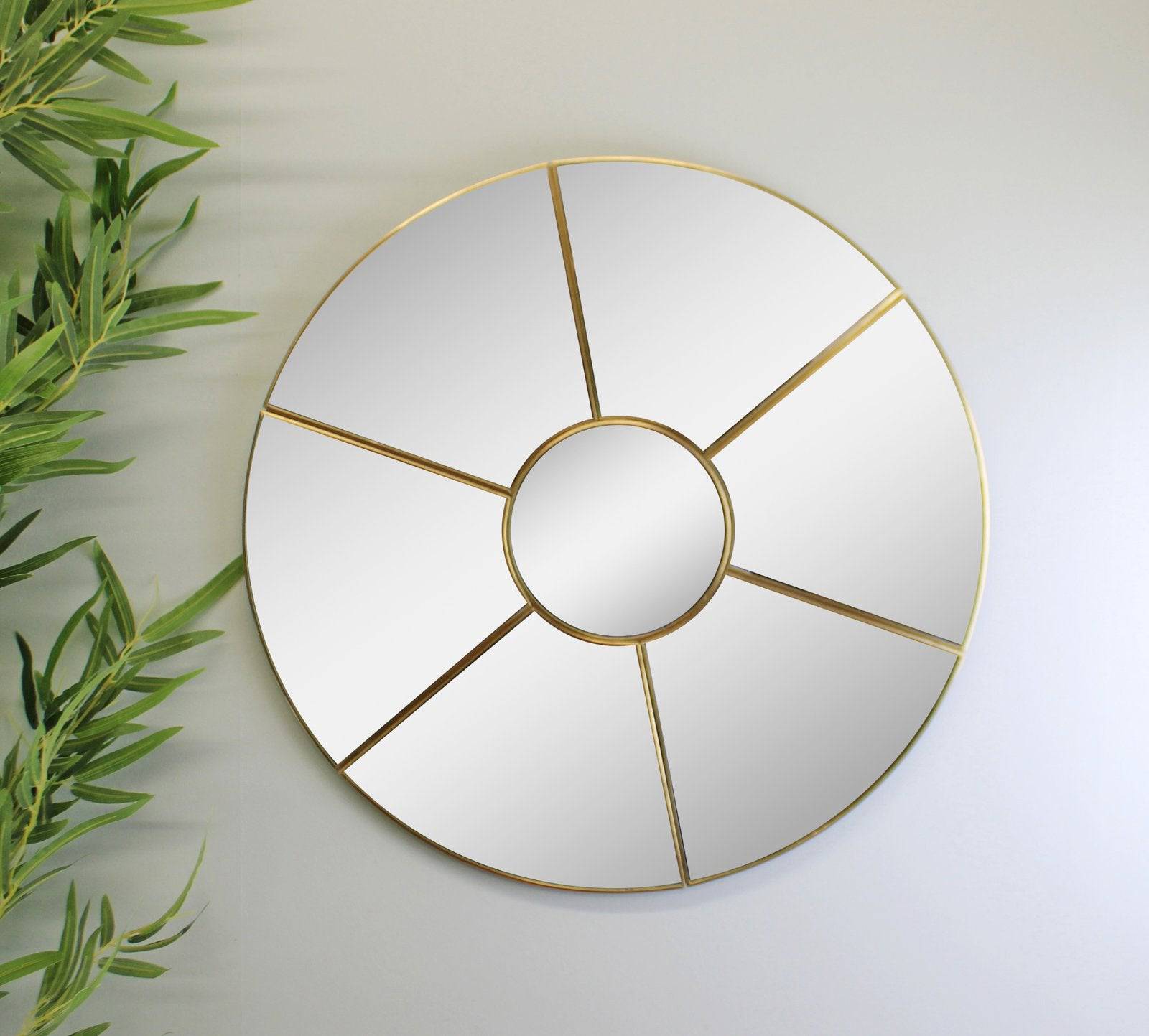 Round Window Style Mirror 50cm - Price Crash Furniture