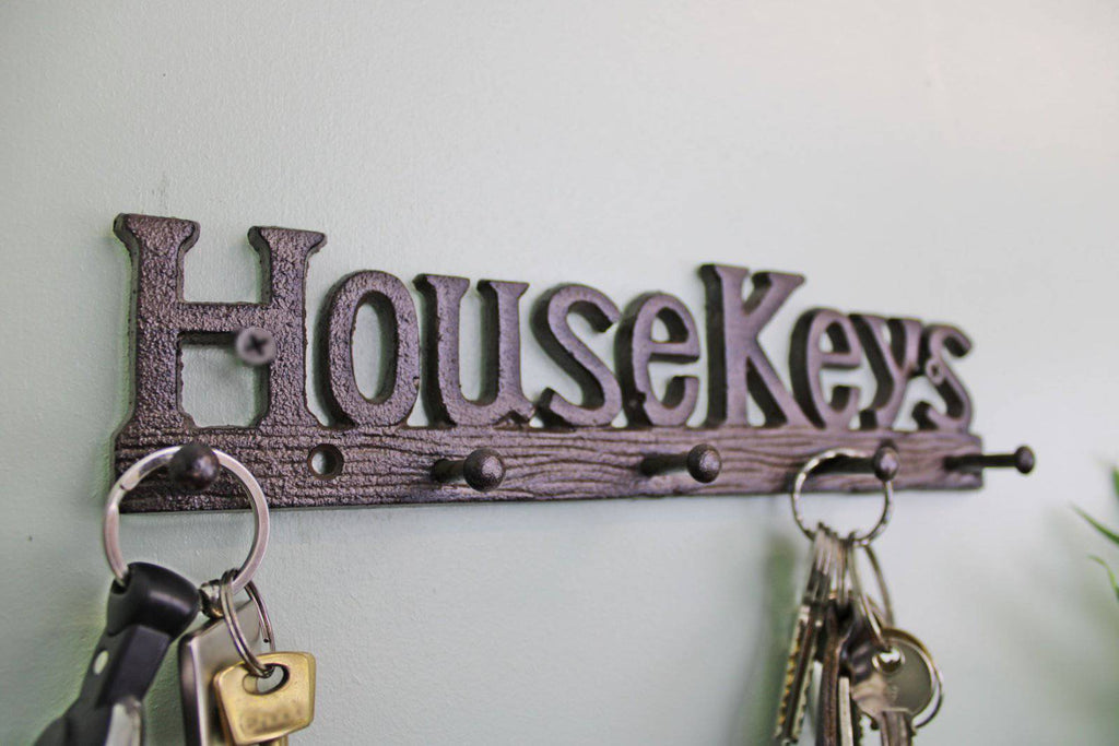 Rustic Cast Iron Wall Hooks, Key Hooks -  House Keys - Price Crash Furniture