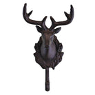 Rustic Cast Iron Wall Hooks, Single Stag Bust - Price Crash Furniture