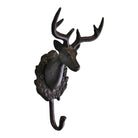 Rustic Cast Iron Wall Hooks, Single Stag Bust - Price Crash Furniture