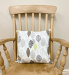 Scatter Cushion With Contemporary Green Leaf Print Design 37cm - Price Crash Furniture