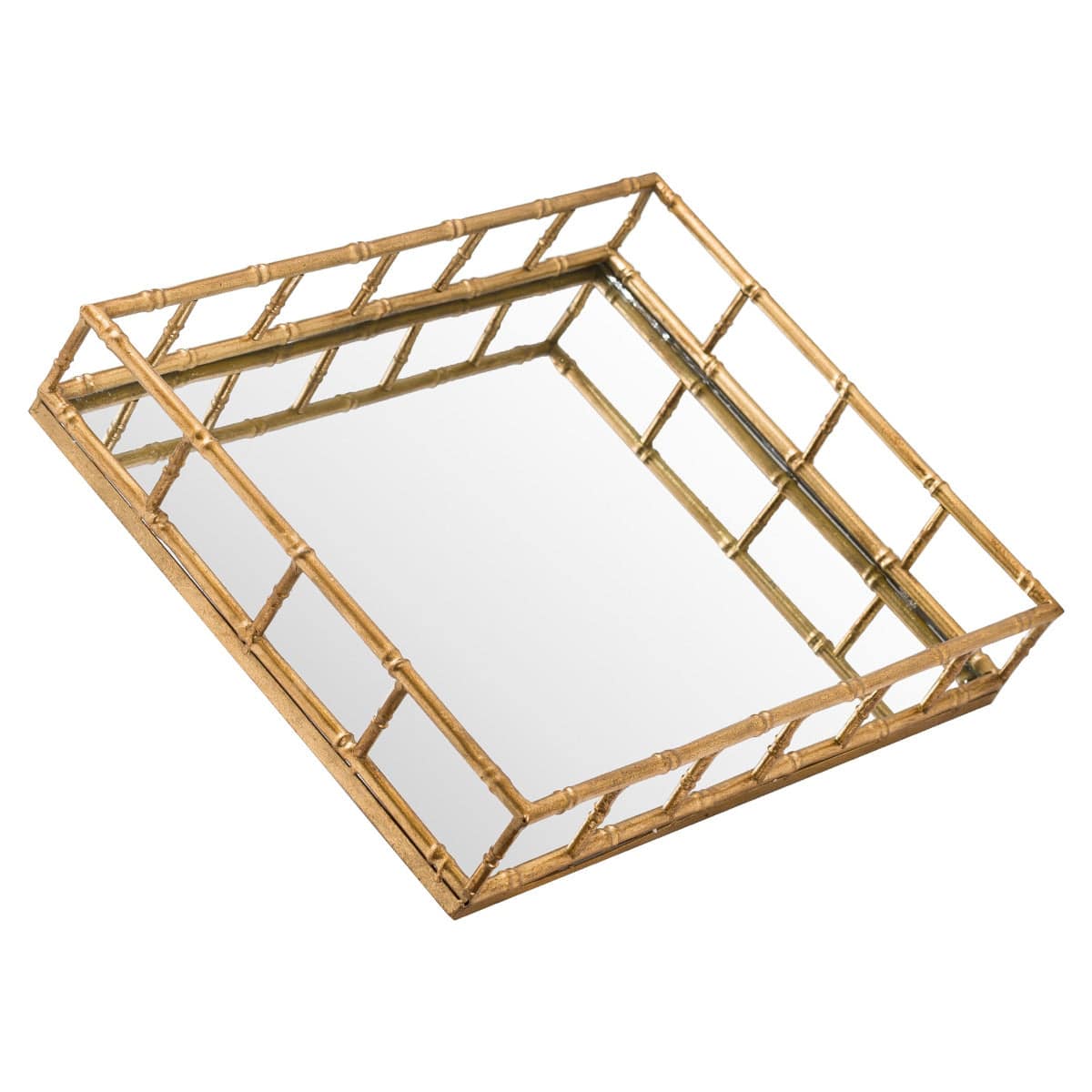 Set Of 2 Detailed Rectangular Trays - Price Crash Furniture