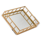 Set Of 2 Detailed Rectangular Trays - Price Crash Furniture