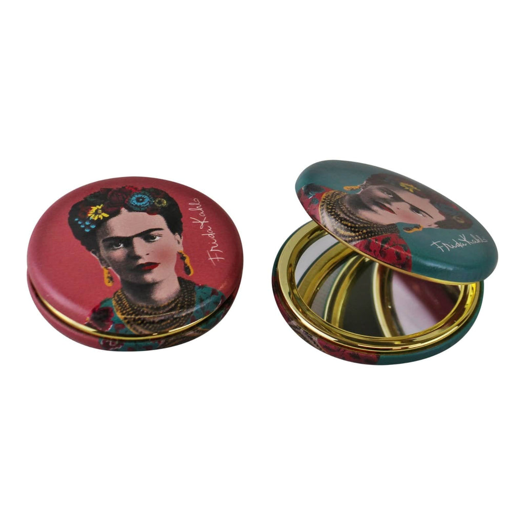 Set of 2 Frida Kahlo Design Compact Mirrors - Price Crash Furniture