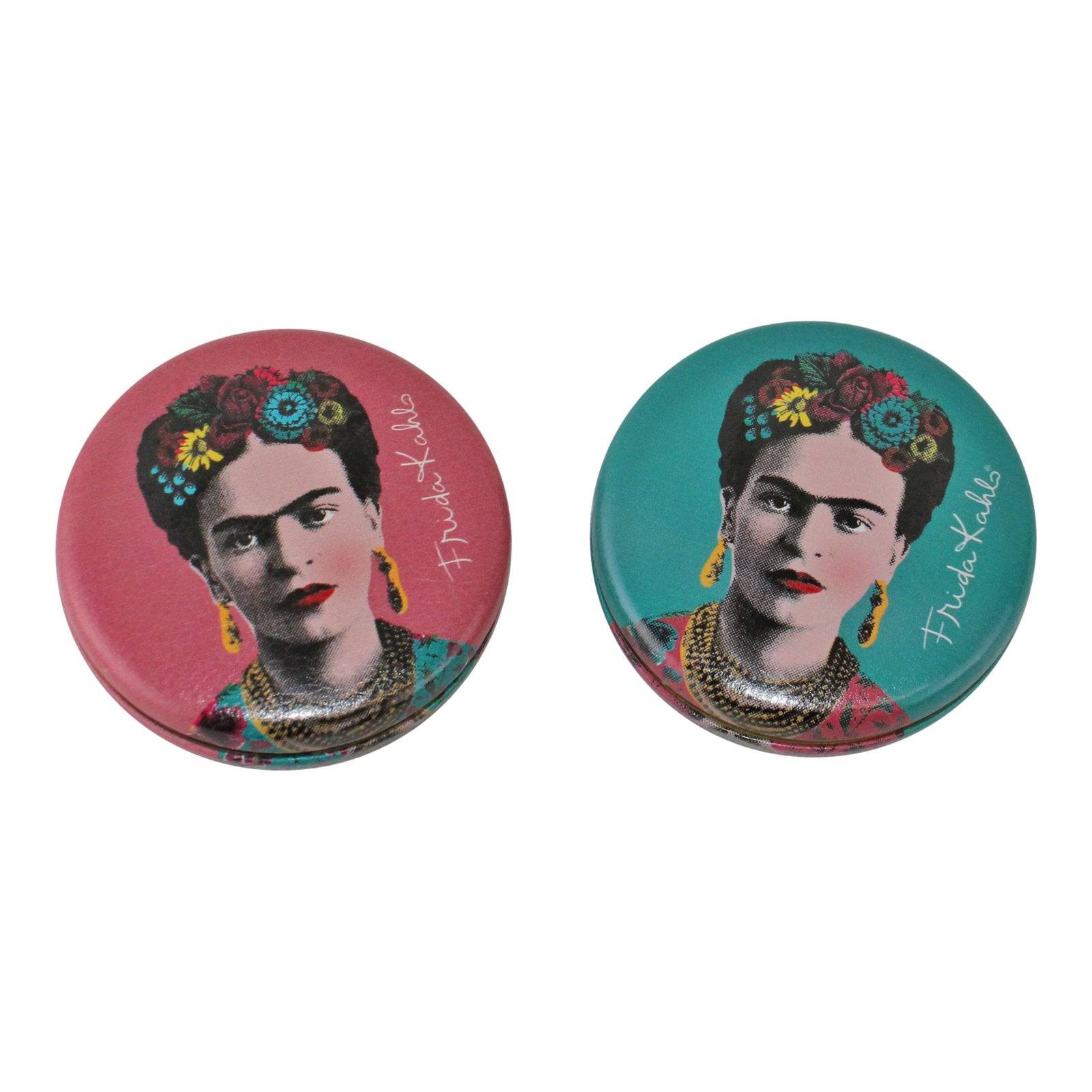 Set of 2 Frida Kahlo Design Compact Mirrors - Price Crash Furniture