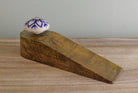 Set Of 2 Wooden Door Wedges With Ceramic Knobs - Price Crash Furniture