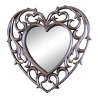 Set of 3 Decorative Silver Filigree Heart Shaped Wall Mounted Mirrors - Price Crash Furniture