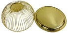 Set Of 3 Gold Bowls With Plate Tops - Price Crash Furniture