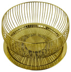 Set Of 3 Gold Bowls With Plate Tops - Price Crash Furniture