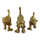 Set of 3 Gold Metal Safari Animal Coat Hooks - Price Crash Furniture