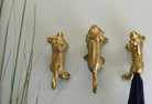 Set of 3 Gold Metal Safari Animal Coat Hooks - Price Crash Furniture