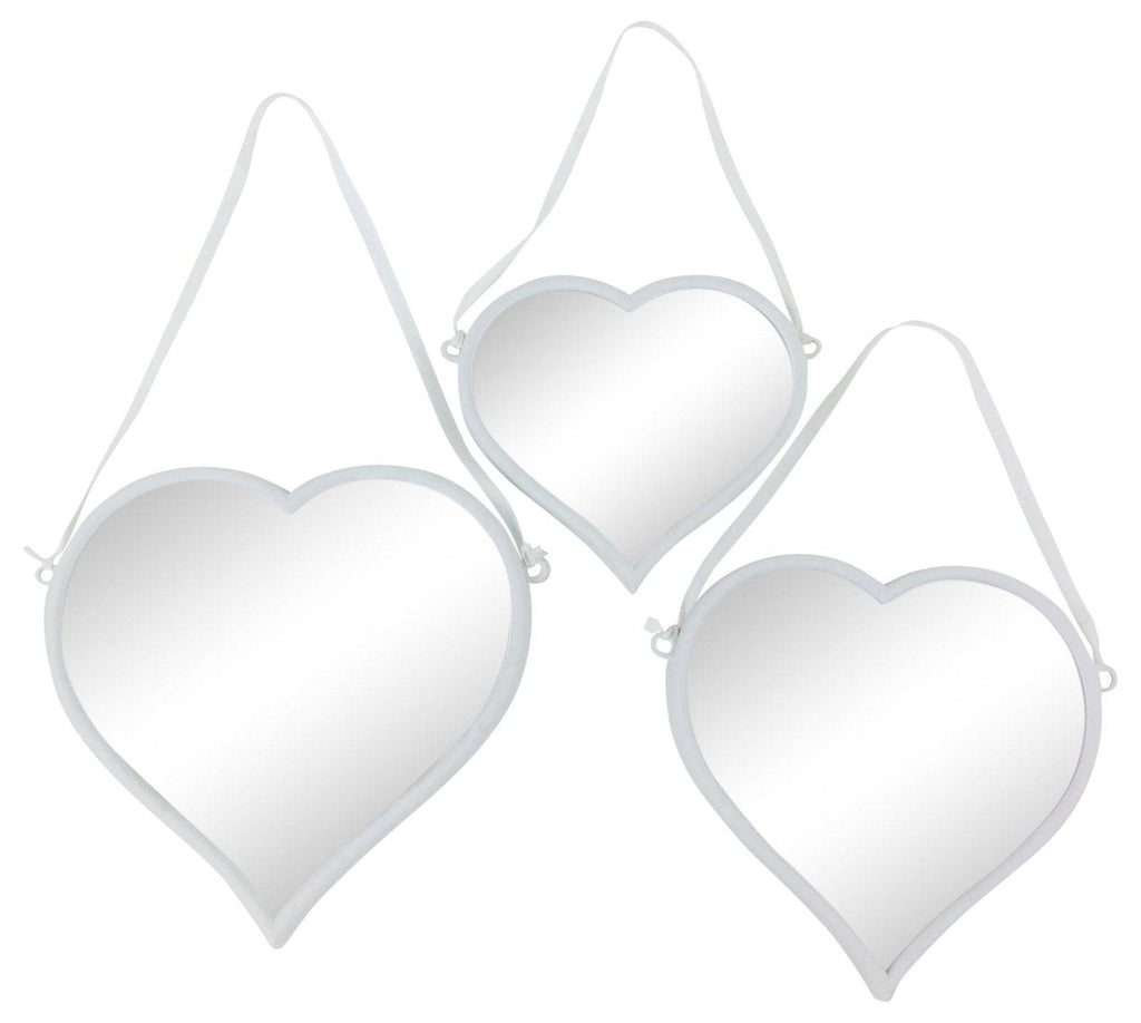 Set of 3 Hanging Heart Mirrors - Price Crash Furniture