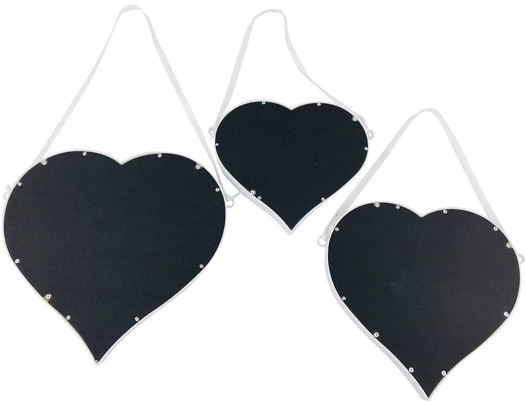 Set of 3 Hanging Heart Mirrors - Price Crash Furniture