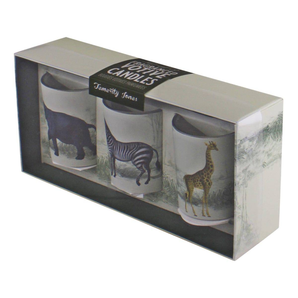 Set of 3 Tropical Safari Votive Candles - Price Crash Furniture