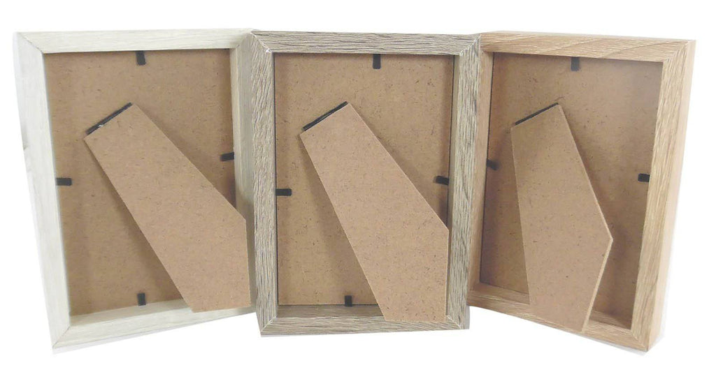 Set Of 3 Wooden Photo Frames - Price Crash Furniture