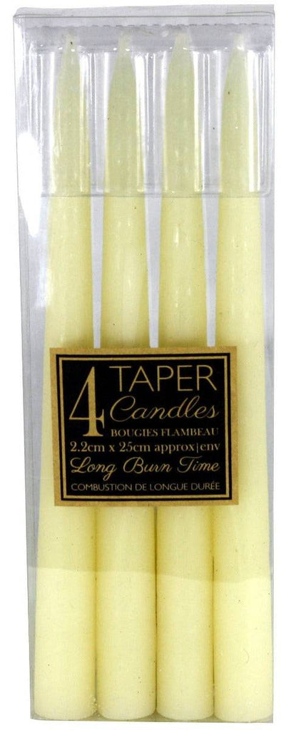 Set Of 4 Ivory Taper Candles - Price Crash Furniture