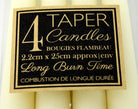 Set Of 4 Ivory Taper Candles - Price Crash Furniture