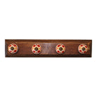 Set of 4 Kasbah Design Coat Hooks on Wooden Base - Price Crash Furniture