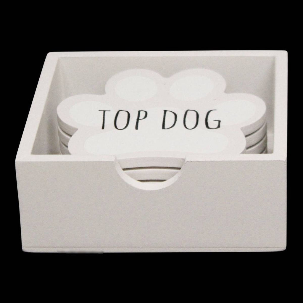 Set of 6 Dog Paw Shaped Coasters With Assorted Quotes - Price Crash Furniture