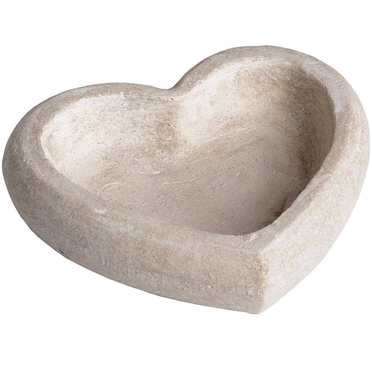 Deep Stone Heart Dish - Price Crash Furniture