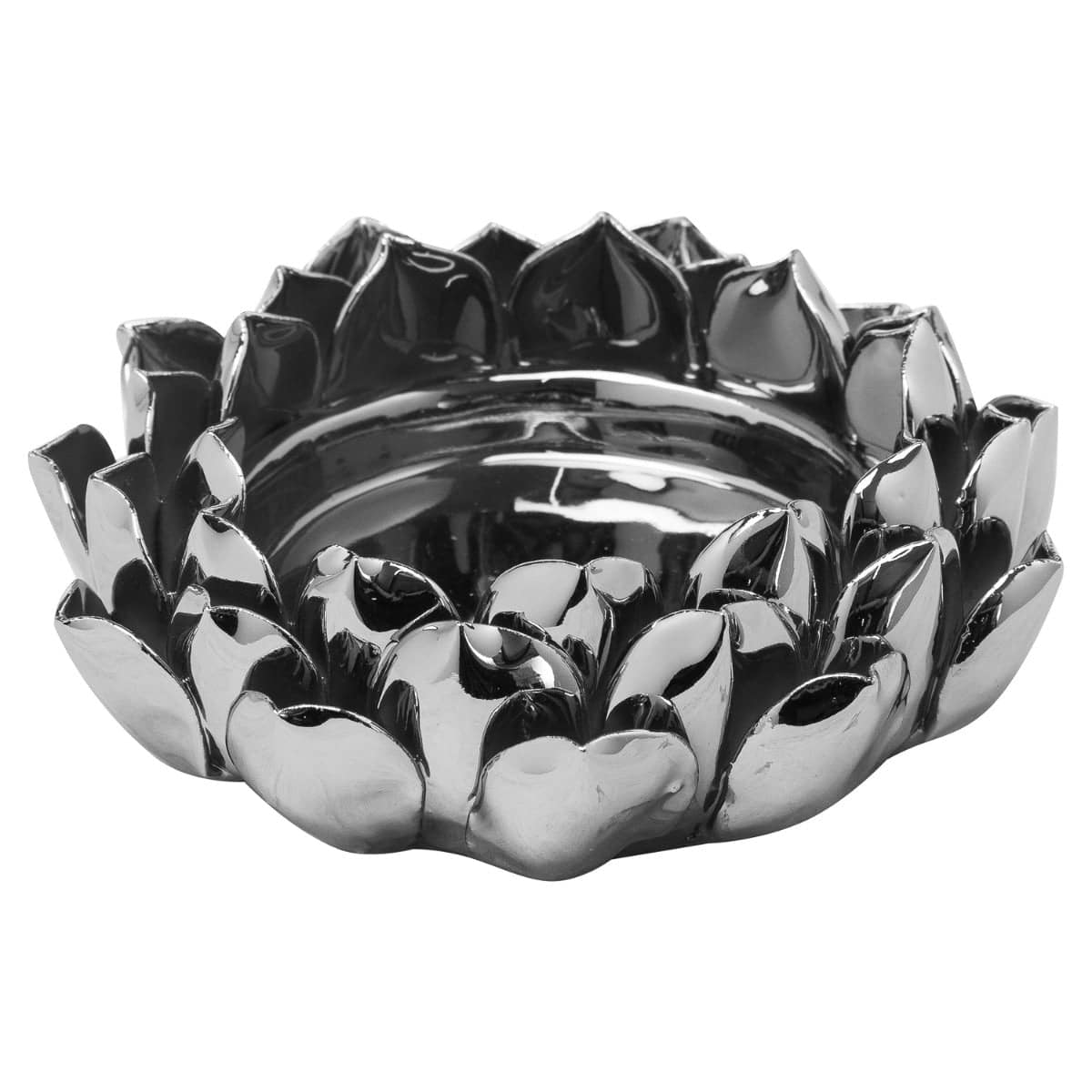 Silver Acorn Candle Plate - Price Crash Furniture