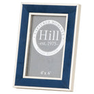 Silver Edged  Navy Velvet 4X6 Photo Frame - Price Crash Furniture