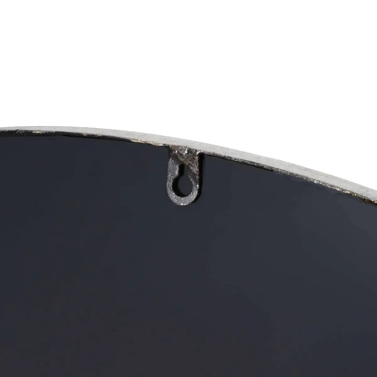 Silver Foil Large Circular Metal Wall Mirror - Price Crash Furniture