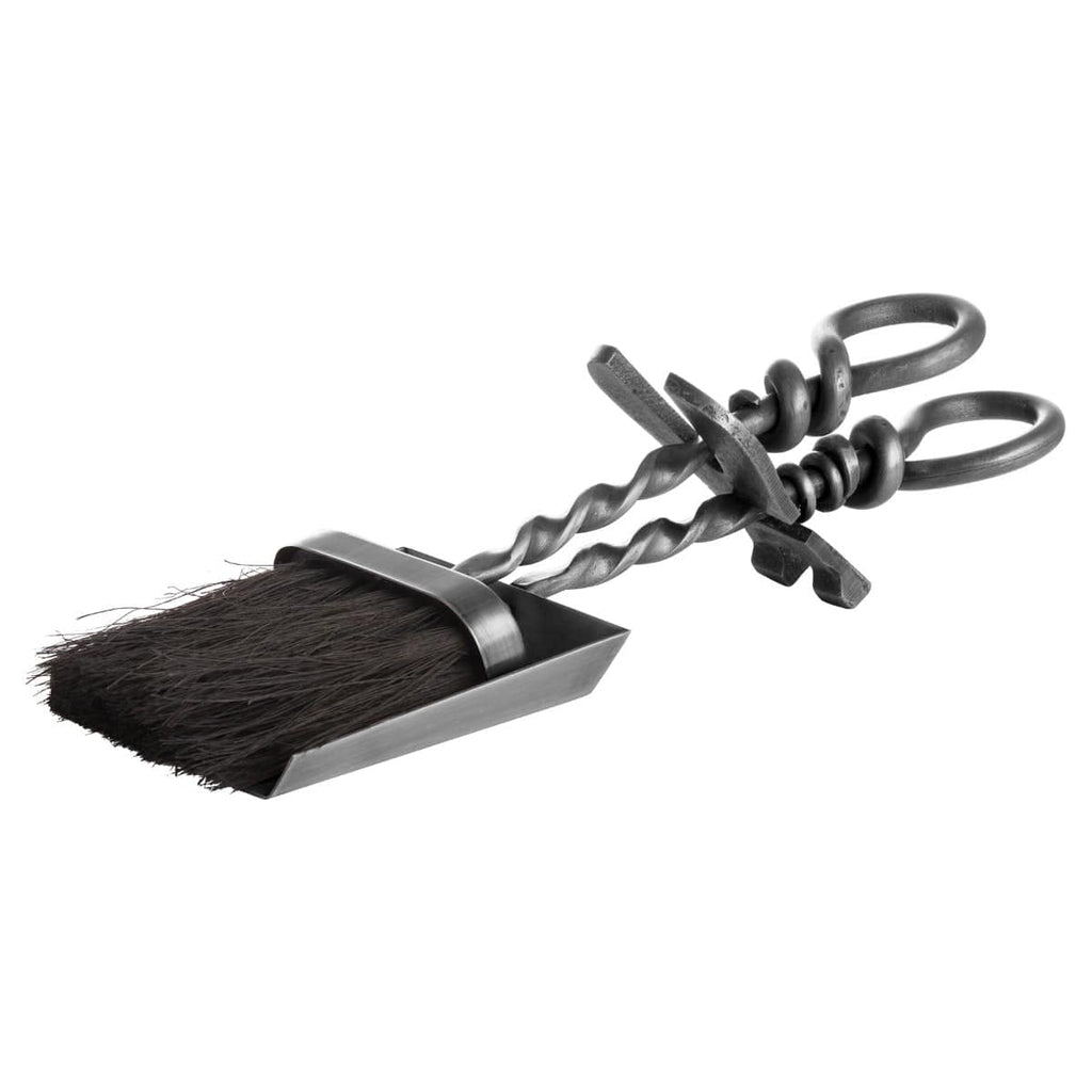 Silver Hearth Tidy Set With Hand Turned Loop Handle - Price Crash Furniture