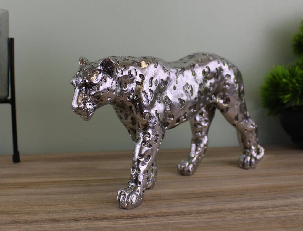 Silver Leopard Ornament Small - Price Crash Furniture