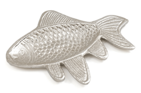 Silver Metal Fish Shape Tray 19cm - Price Crash Furniture