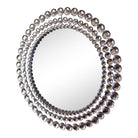 Silver Metal Jewelled Round Wall Mirror - Price Crash Furniture