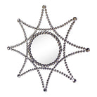 Silver Metal Jewelled Star Accent Mirror - Price Crash Furniture