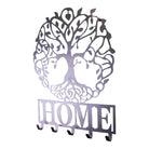 Silver Metal Wall Plaque Tree of Life with Hooks - Home - Price Crash Furniture