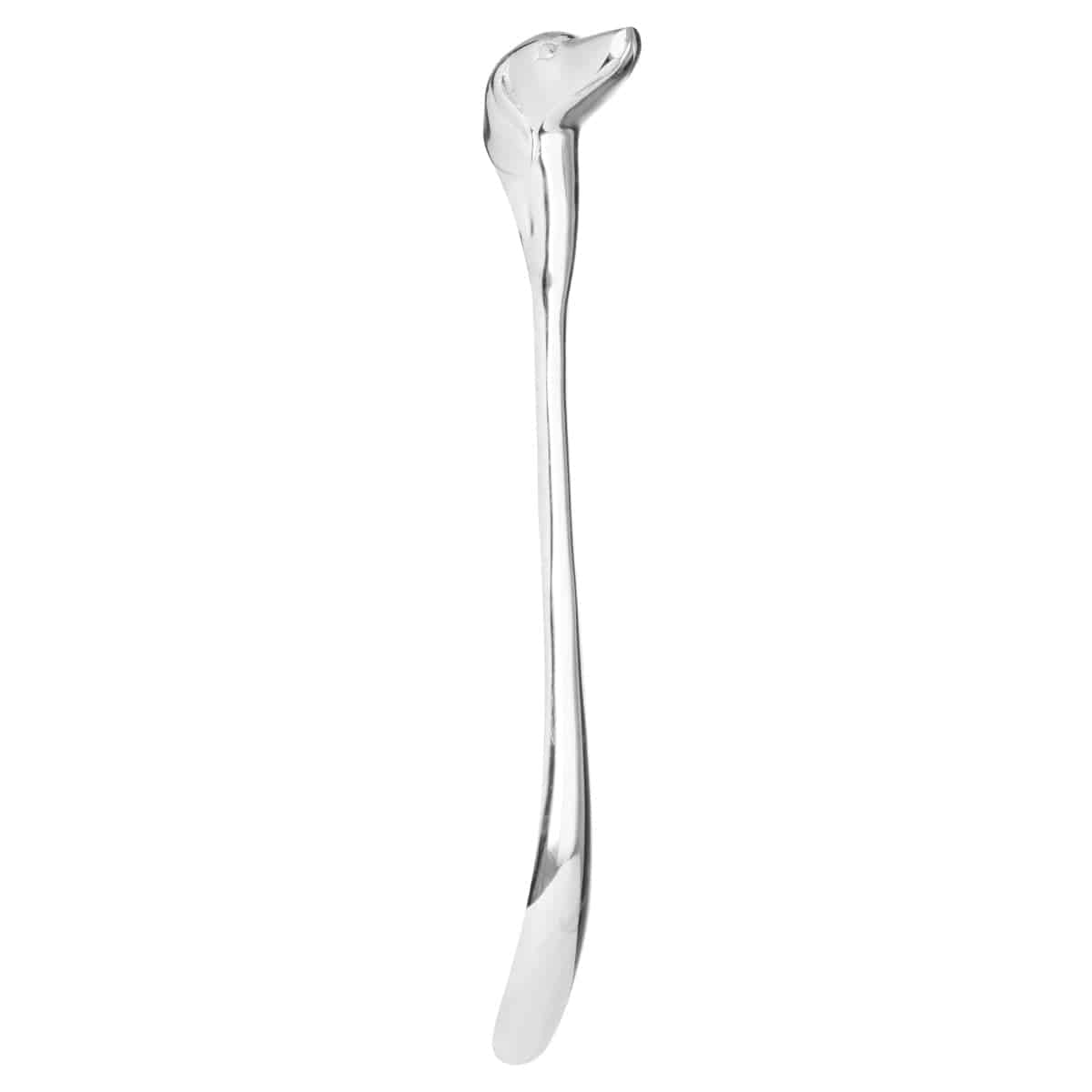 Silver Nickel Dog Head Detail Shoe Horn - Price Crash Furniture