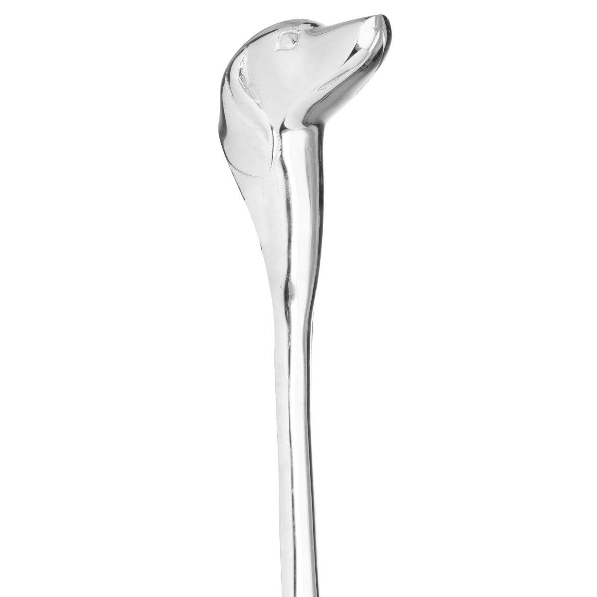 Silver Nickel Dog Head Detail Shoe Horn - Price Crash Furniture