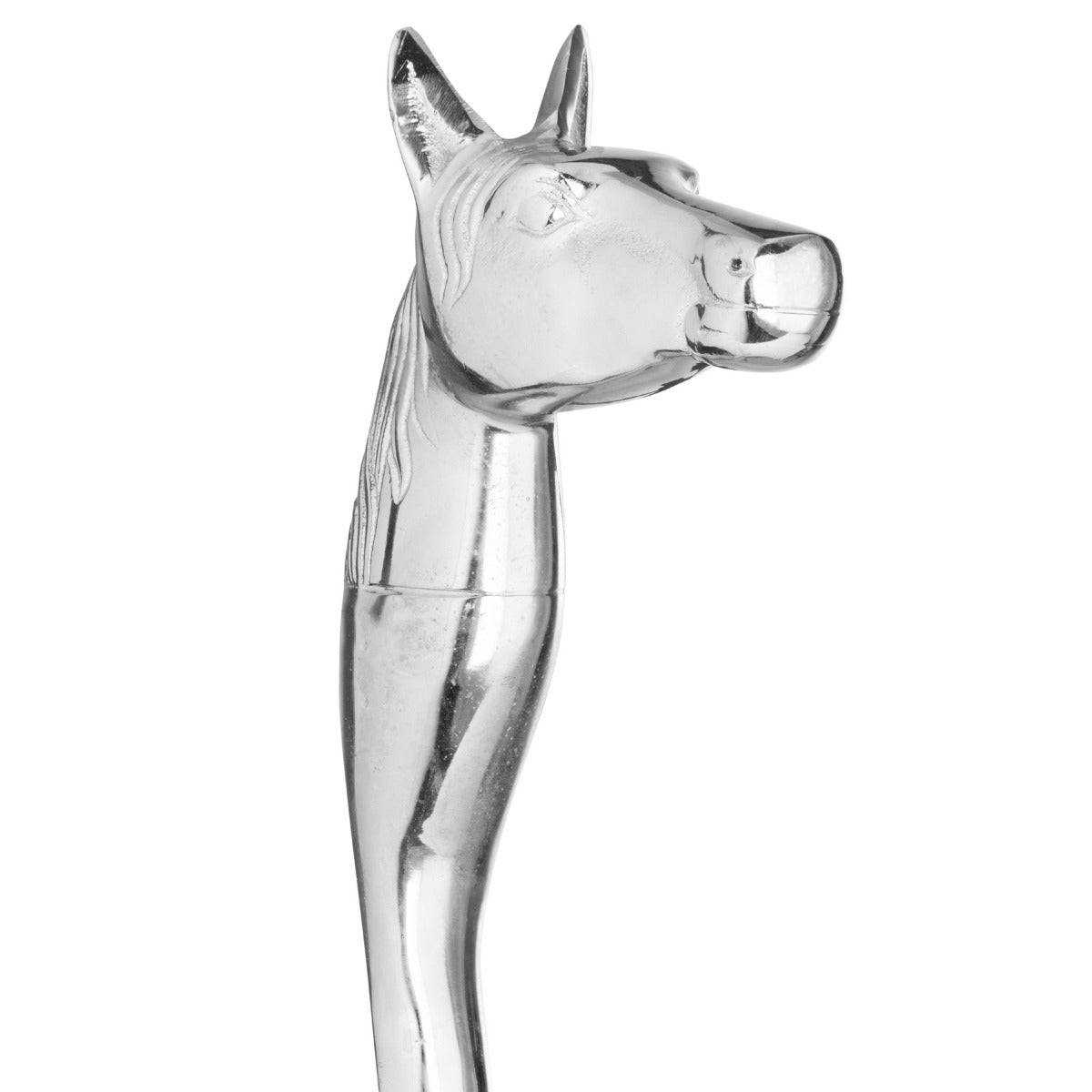 Silver Nickel Horse Head Detail Shoe Horn - Price Crash Furniture