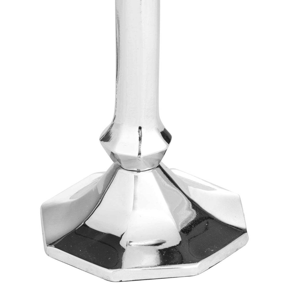 Silver Octagonal Candle Holder - Price Crash Furniture