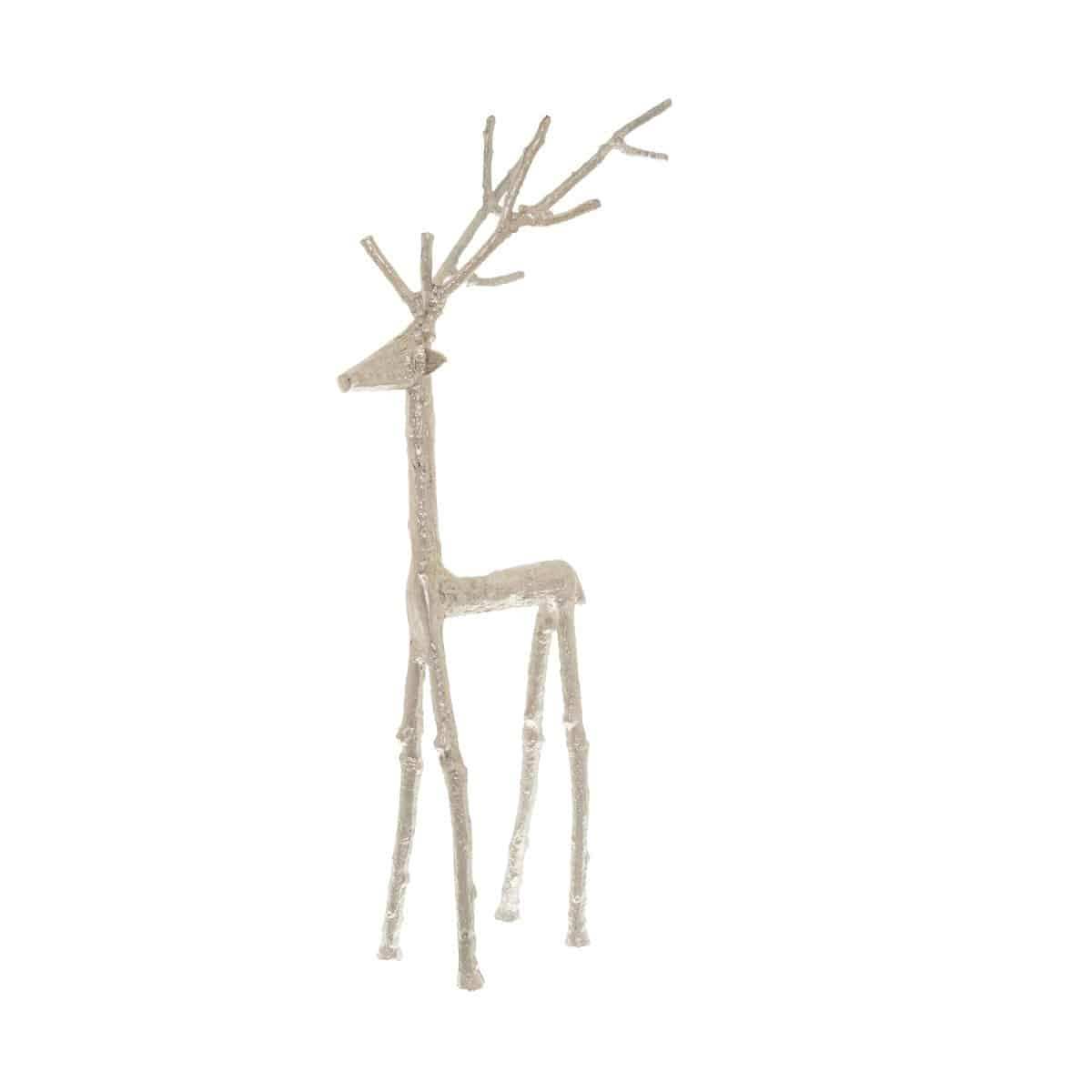 Silver Standing Stag Ornament - Price Crash Furniture