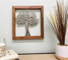 Silver Tree Of Life In A Wooden Frame - Price Crash Furniture