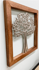 Silver Tree Of Life In A Wooden Frame - Price Crash Furniture