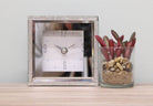 Small Freestanding Mirrored and Jewelled Table Clock - Price Crash Furniture